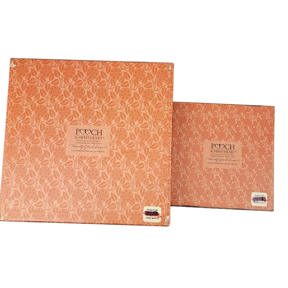 Pooch & Sweetheart Rooster Nesting‎ Gift Boxes Set of 2 The Gifted Line Kirshner